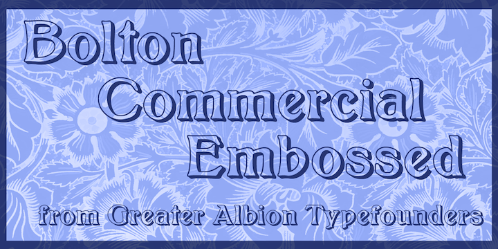 Displaying the beauty and characteristics of the Bolton Commercial font family.