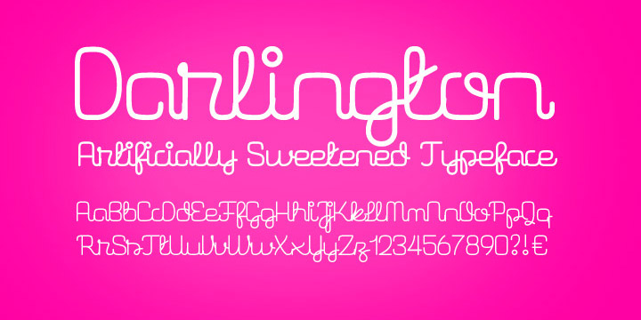 Displaying the beauty and characteristics of the Darlington font family.