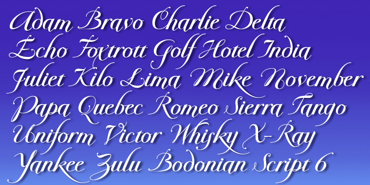 These Bodonian fonts have the biggest variety of letterforms in any of my scripts.