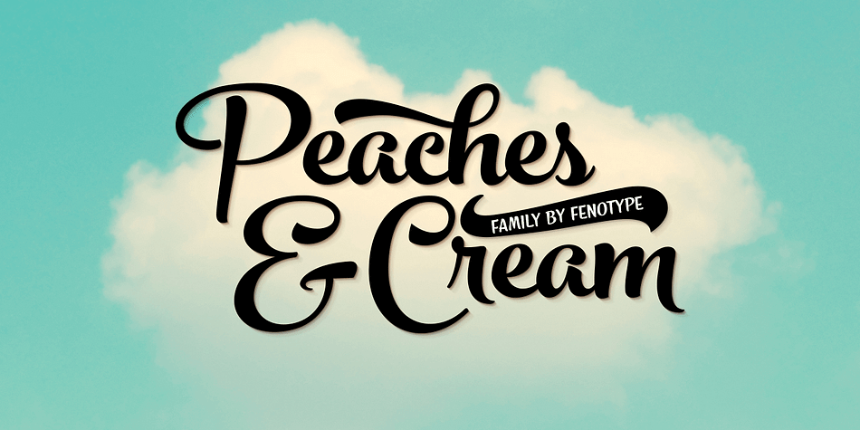 Emphasizing the popular Peaches and Cream font family.