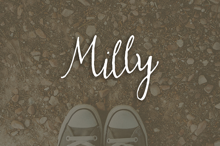 Displaying the beauty and characteristics of the Milly font family.