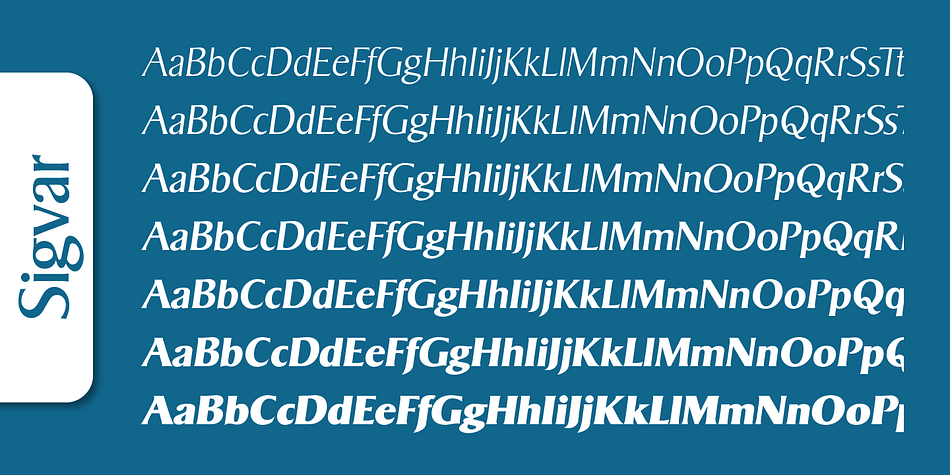 Emphasizing the popular Sigvar Serial font family.