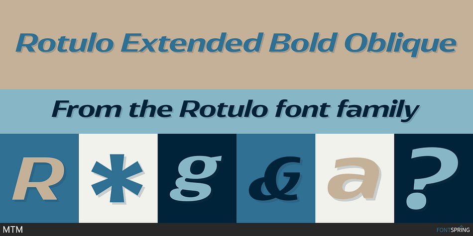 Rotulo Extended Bold Oblique Font