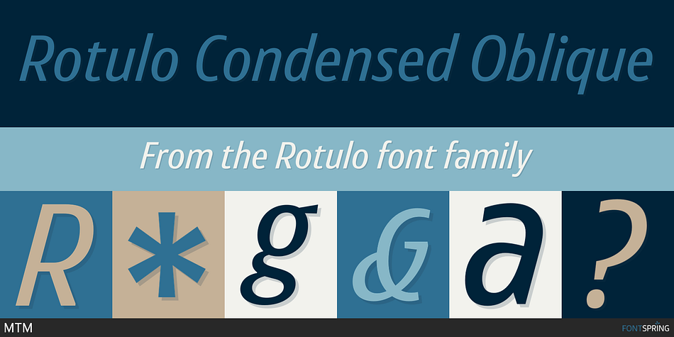 Rotulo Condensed Oblique Font