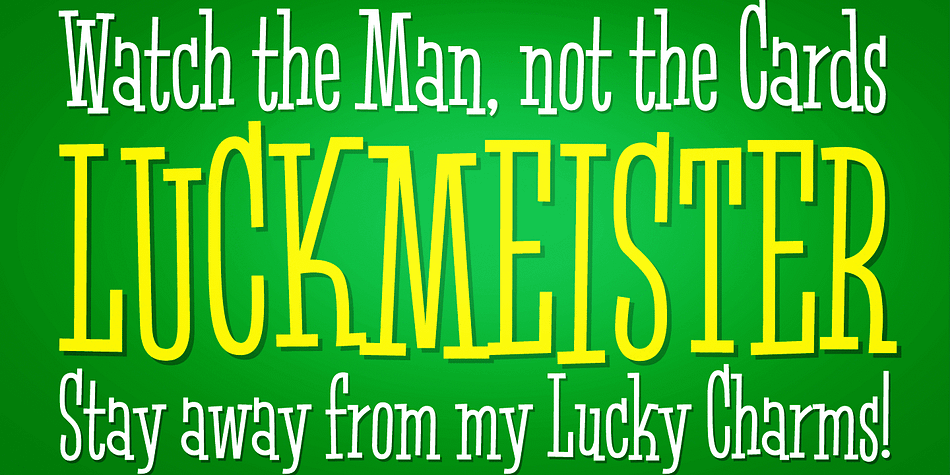 From the vintage record cover, "Music from MR. LUCKY", composed and conducted by Henry Mancini, comes this offbeat and full of life condensed serif typeface.