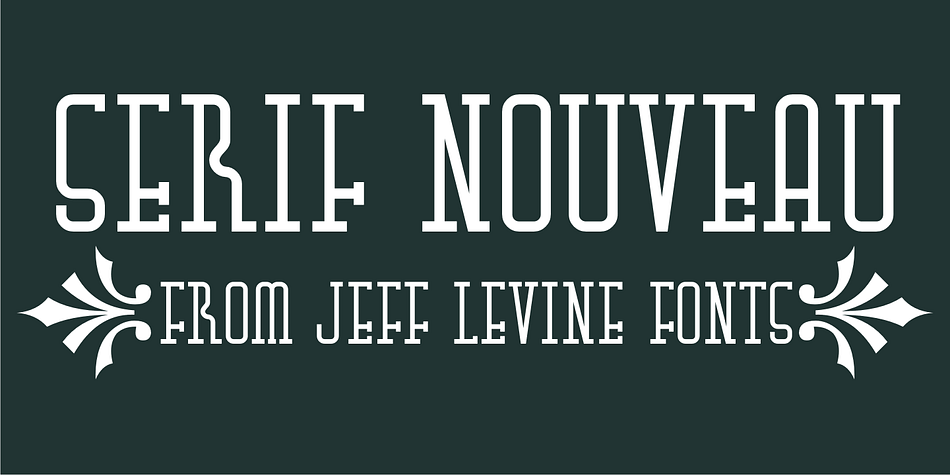 Serif Nouveau JNL is a condensed type face based on the hand lettered title of a 1920s-era piece of sheet music for the song “Naturally”.