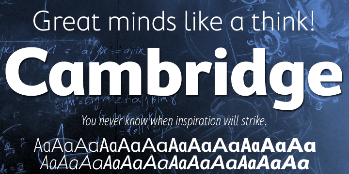 Cambridge seeks to build on the popularity of Fiendstar amongst educational publishers and advertisers who need easy-to-read text in a classic sans serif format.