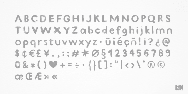 Kind Type has a soft, friendly character with a distressed edge.