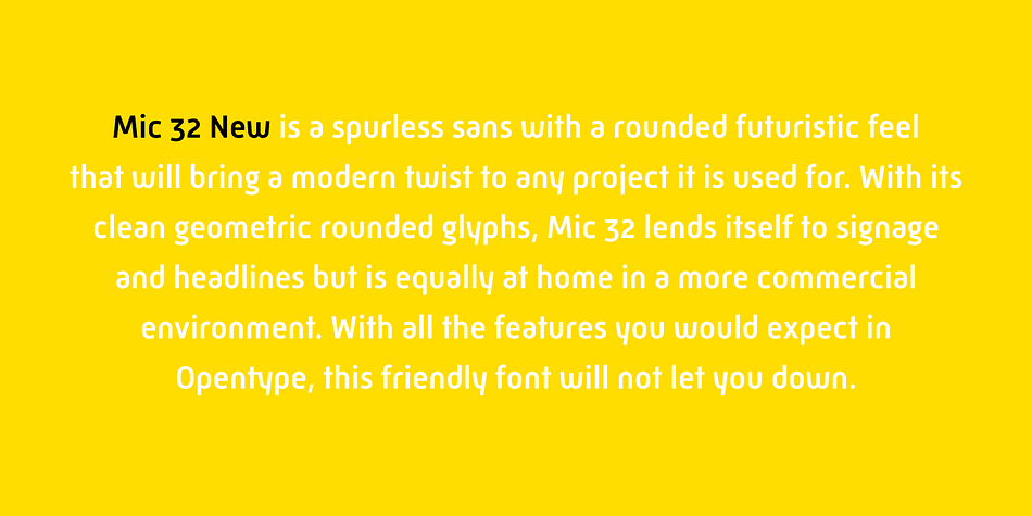 Keeping its futuristic appeal, this popular font has been re-drawn from the ground up, with new spacing and kerning.