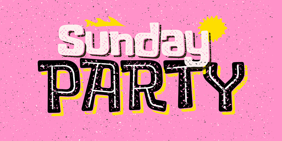 Lolapeluza Sucia font family sample image.
