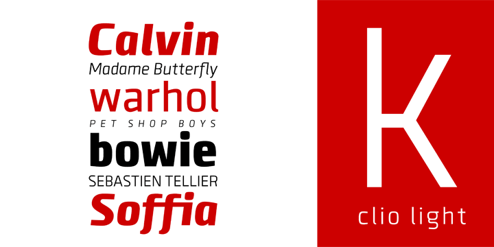 Highlighting the Clio font family.