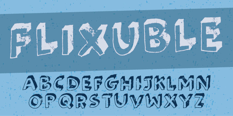 Displaying the beauty and characteristics of the Flixuble font family.