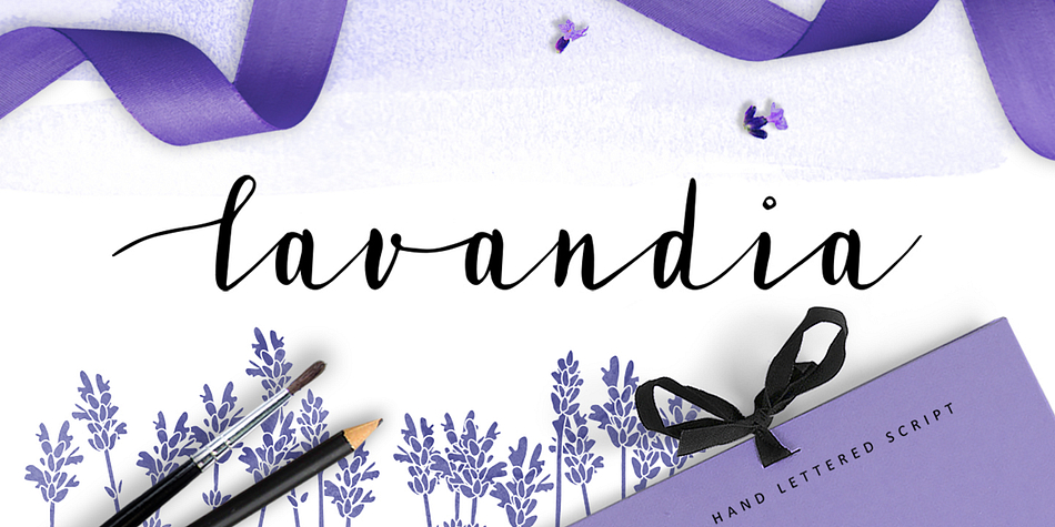 I would like to introduce you Lavandia –  the elegant handlettered script.