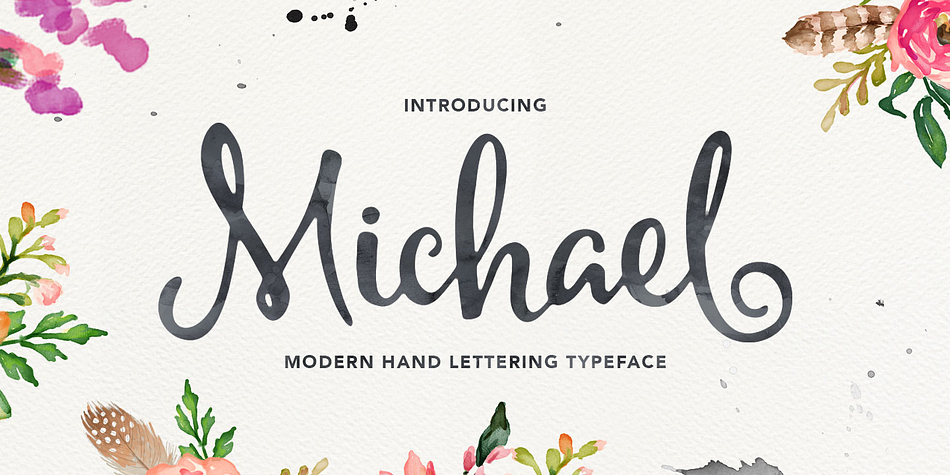 Michael is a handmade script font cooked with feeling.