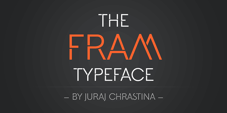 Fram is an uppercase stencil typeface.