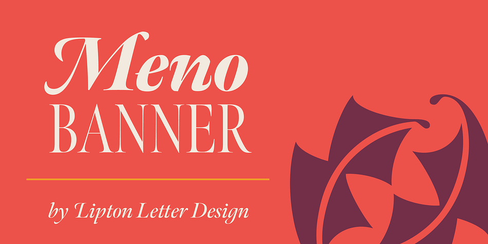 Richard Lipton designed Meno in 1994 as a modest yet elegant workhorse serif family in seven styles.