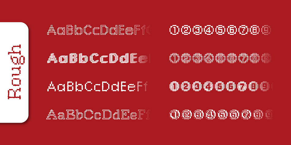 Highlighting the Rough font family.