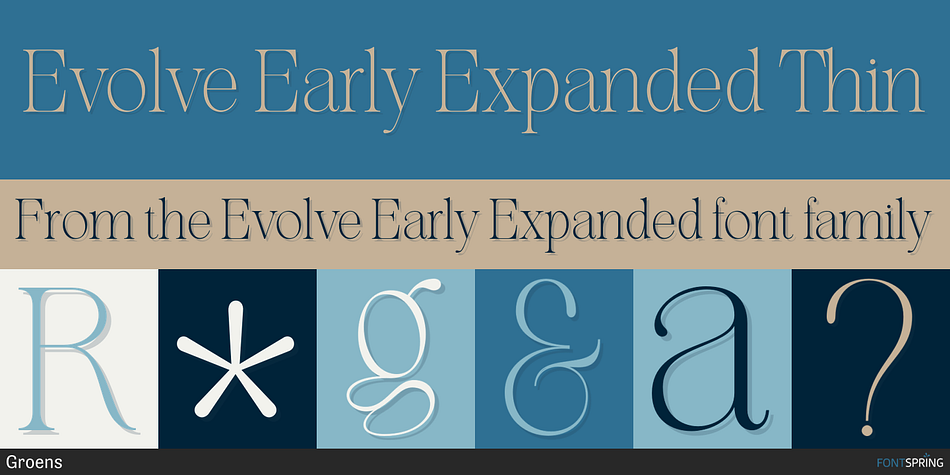 Evolve Early Expanded Thin Font