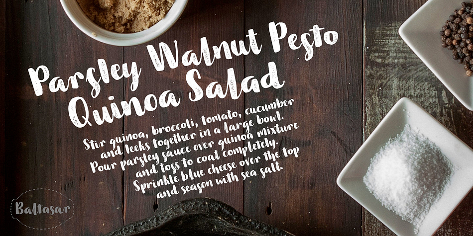 Highlighting the Baltasar font family.