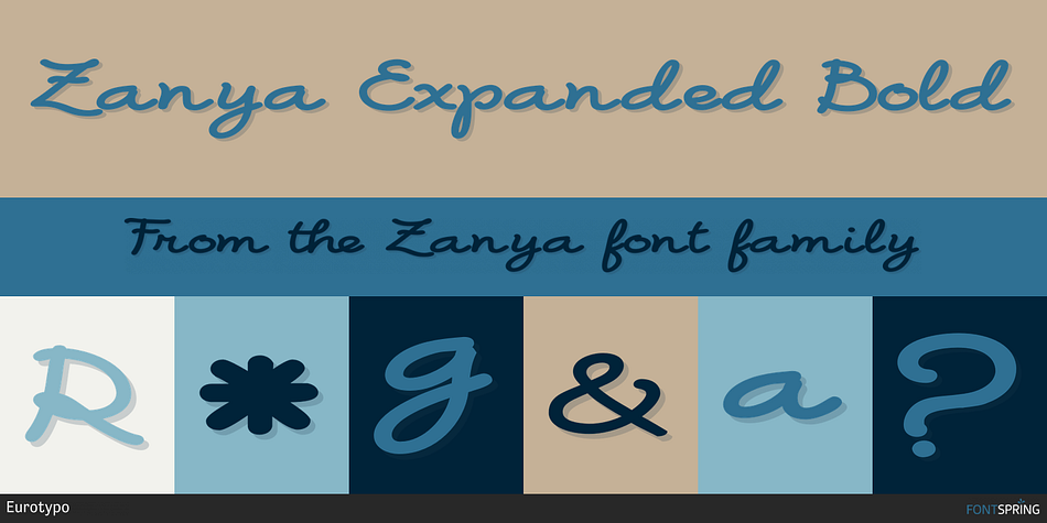 Zanya Expanded Bold Font