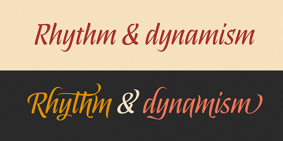 Abelina font family sample image.