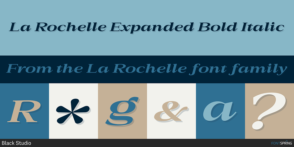 La Rochelle Expanded Bold Italic Font