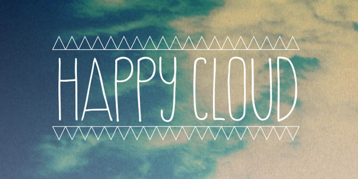Happy Cloud is a fun, tall handwritten font created by Cultivated Mind.