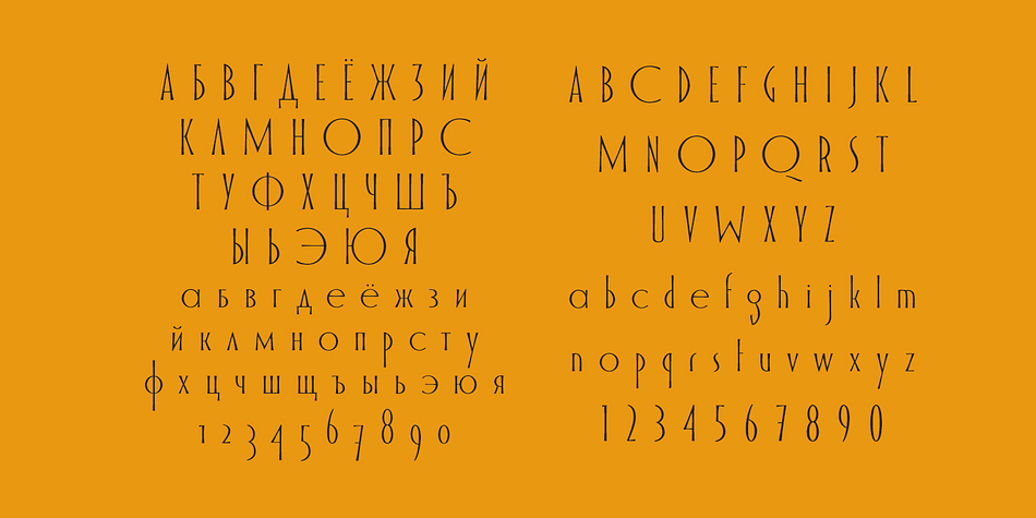 Gor font family sample image.