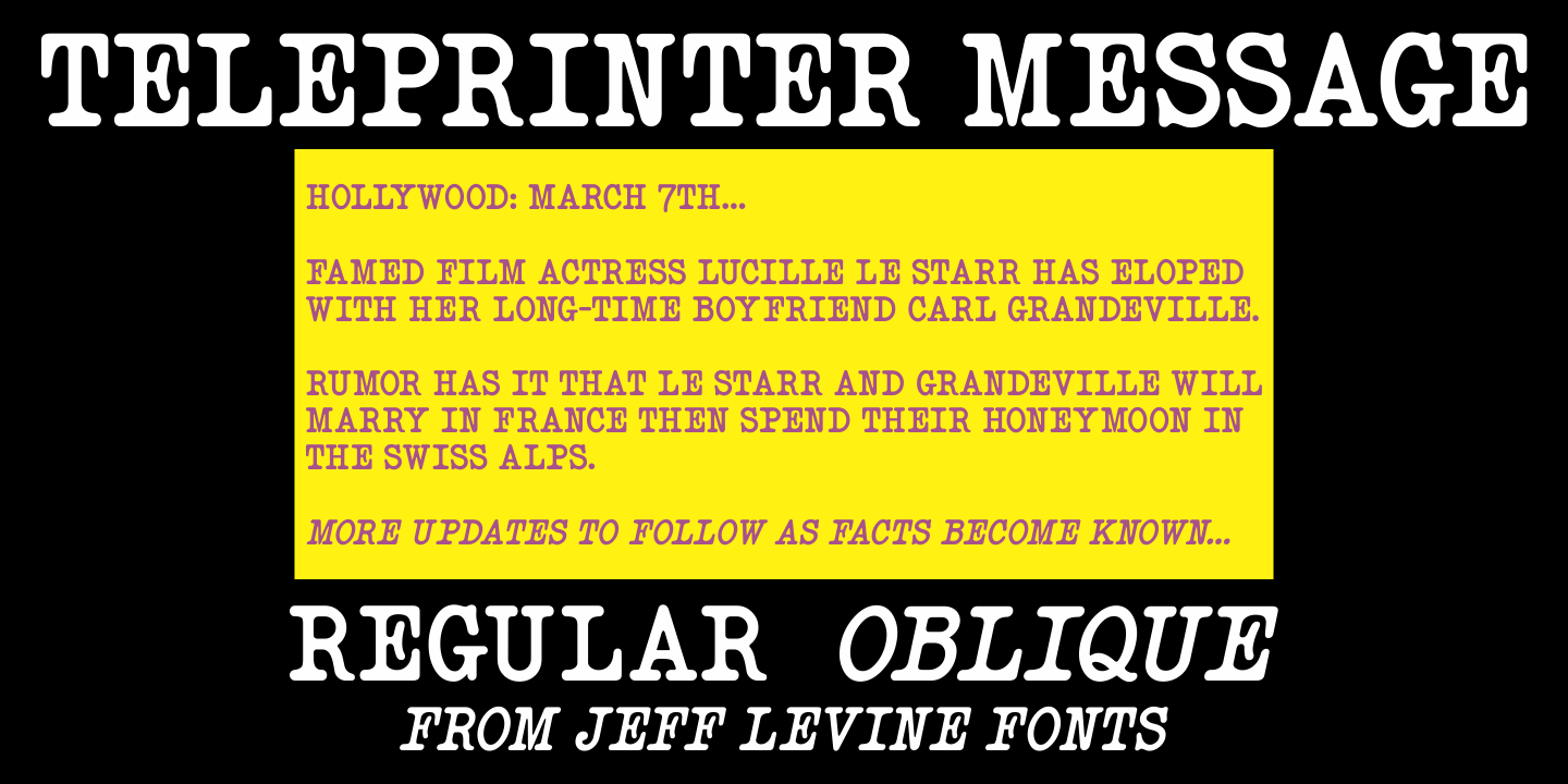 Teleprinter Message