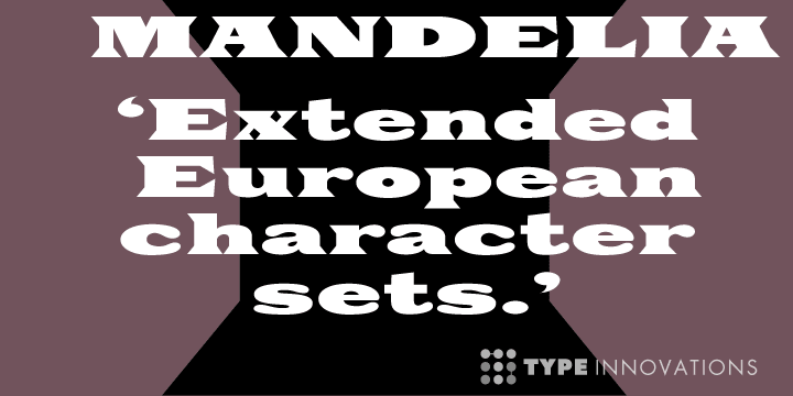Highlighting the Mandelia font family.
