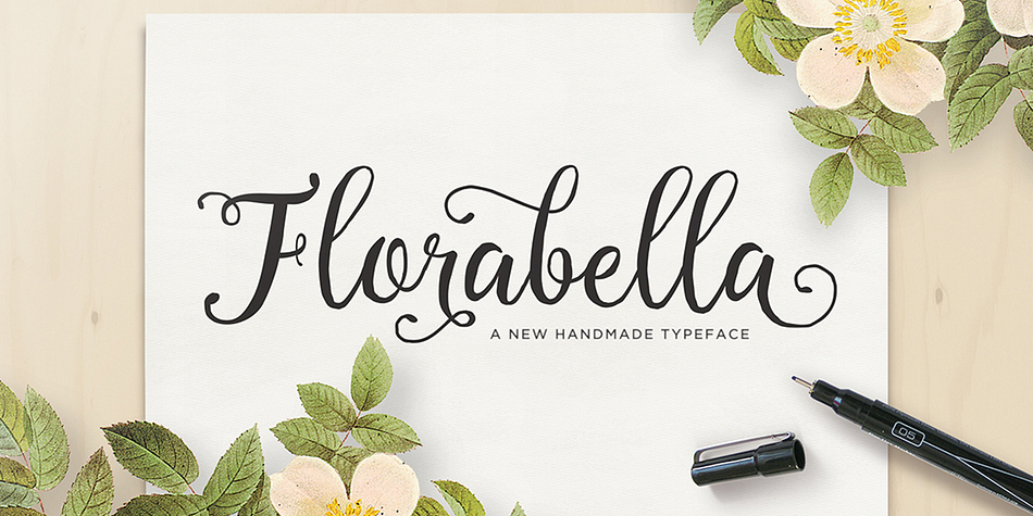Florabella is a new handmade script font with an irregular baseline.