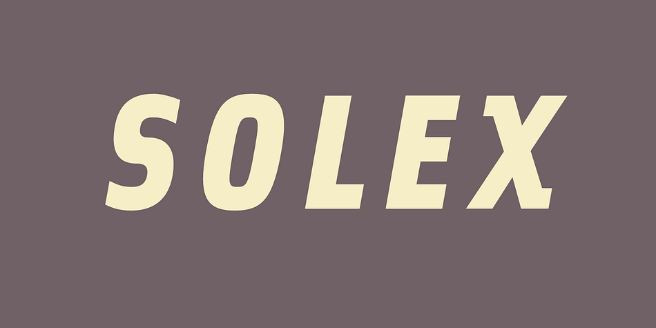 Displaying the beauty and characteristics of the Solex font family.