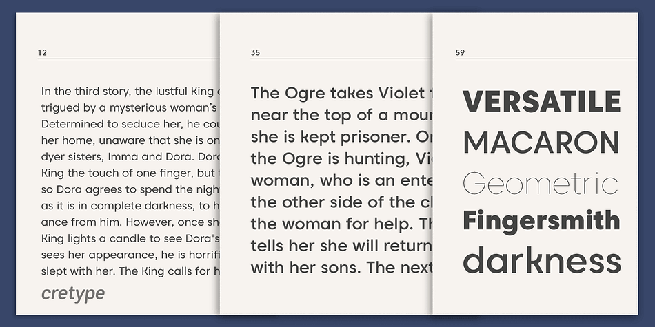The spaces between individual letter forms are precisely adjusted to create the perfect typesetting.