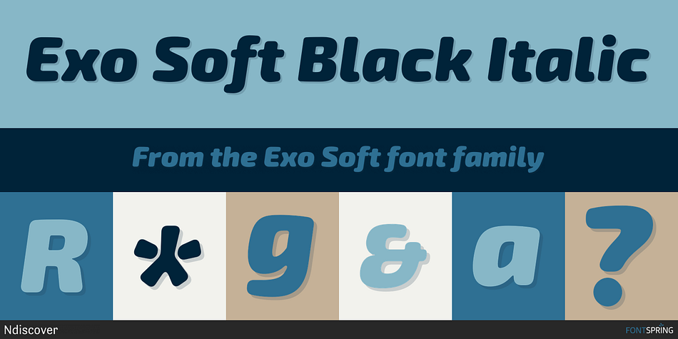 Exo Soft Black Italic Font