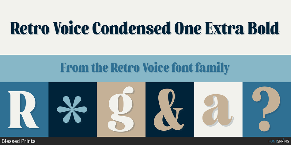 Retro Voice Condensed One Extra Bold Font
