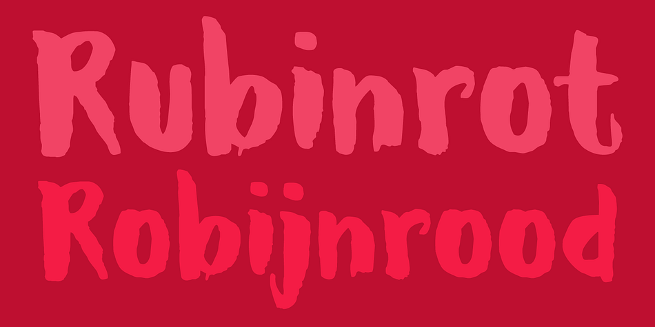 Displaying the beauty and characteristics of the Ruby Red font family.