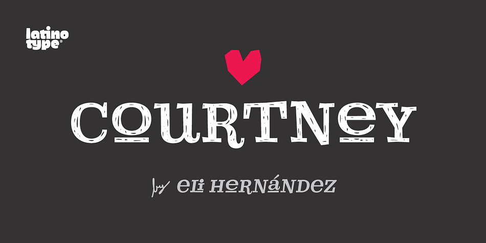 Courtney is a unicase display font with thick and irregular strokes.