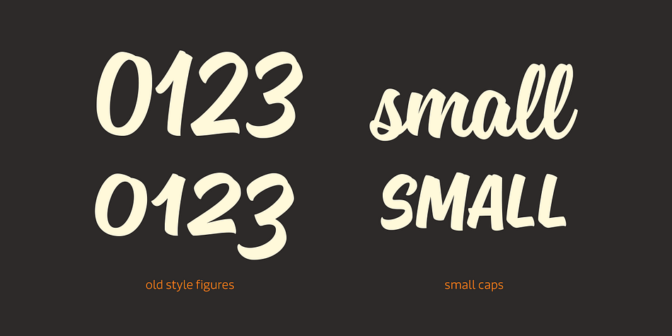 Sanelma font family example.