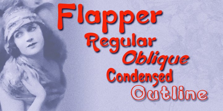 Flapper is family of four typefaces which embody a great deal of fun and more than a little spirit of the roaring 20s.