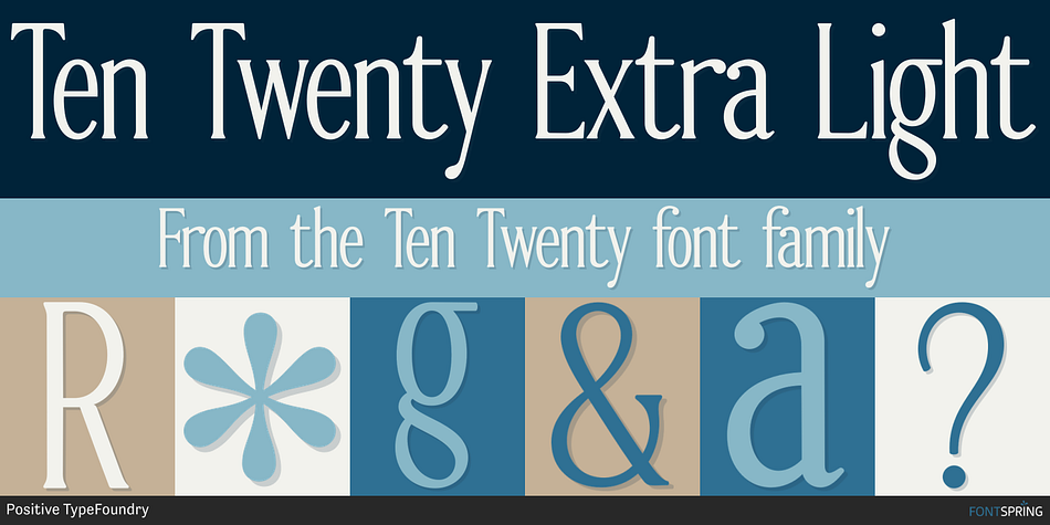 Ten Twenty Extra Light Font