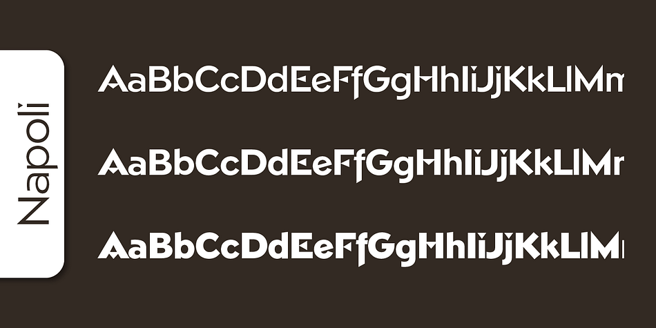 Emphasizing the popular Napoli Serial font family.