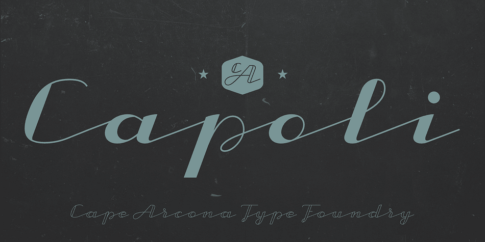 CA Capoli is a fine script typeface with a vintage touch.