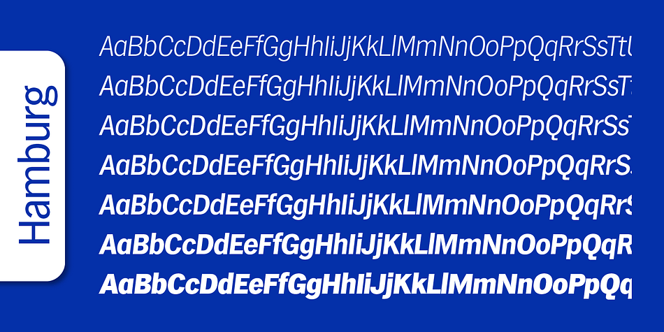 Emphasizing the popular Hamburg Serial font family.
