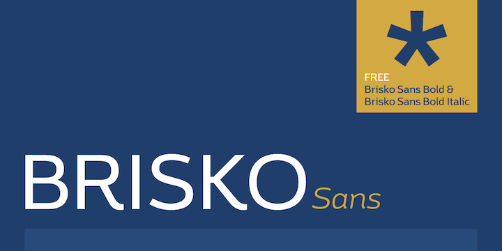 Brisko Sans is simple sans serif font family that comes in 5 weights with matching Italics.