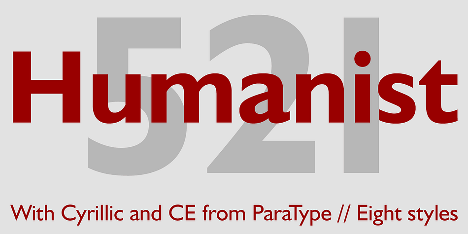Humanist 521 is a Bitstream digitized version of Gill Sans typeface.