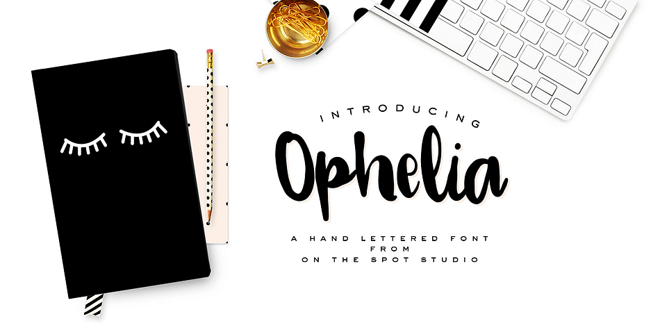 Displaying the beauty and characteristics of the Ophelia font family.