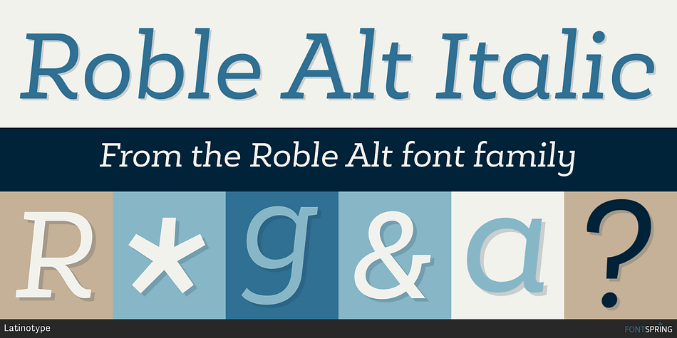 Roble Alt Italic Font