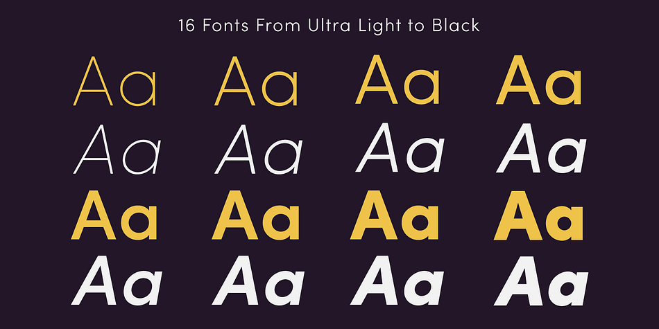 this typeface supports a wide range of languages with more than 500 glyphs.