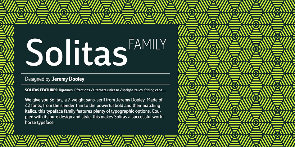 You request perfection--that ideal equilibrium of compact dimensions and geometric underpinnings that leaves you with pure, clean lines of a highly legible sans.