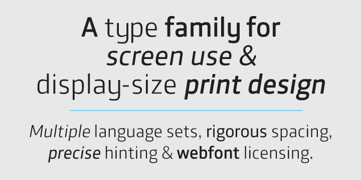 The technical forms of the characters are balanced with slightly rounded corners and a humanistic touch to enhance readability.